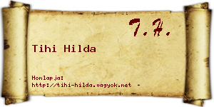 Tihi Hilda névjegykártya